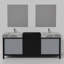 Ensemble de meuble-lavabo noir et gris 80 po avec robinet Lexora Zilara