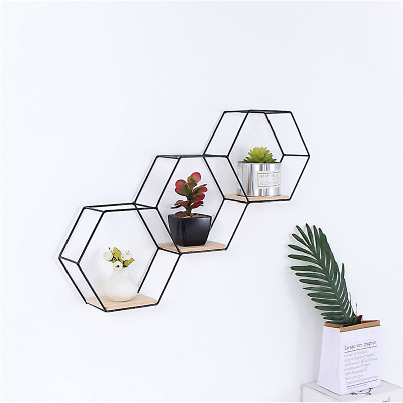 Lonetta 3 Piece Hexagon Tiered Shelf