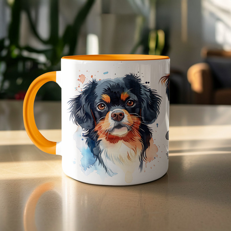 Ceramic Coffee Mug, 4, Orange