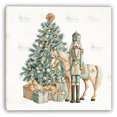 Casse-noisette avec cheval et ornements sur toile tendue