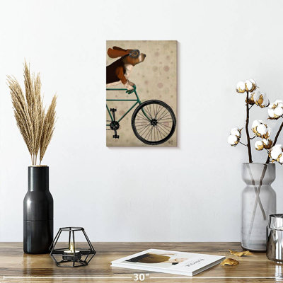 Brampt Basset Hound On Bicycle