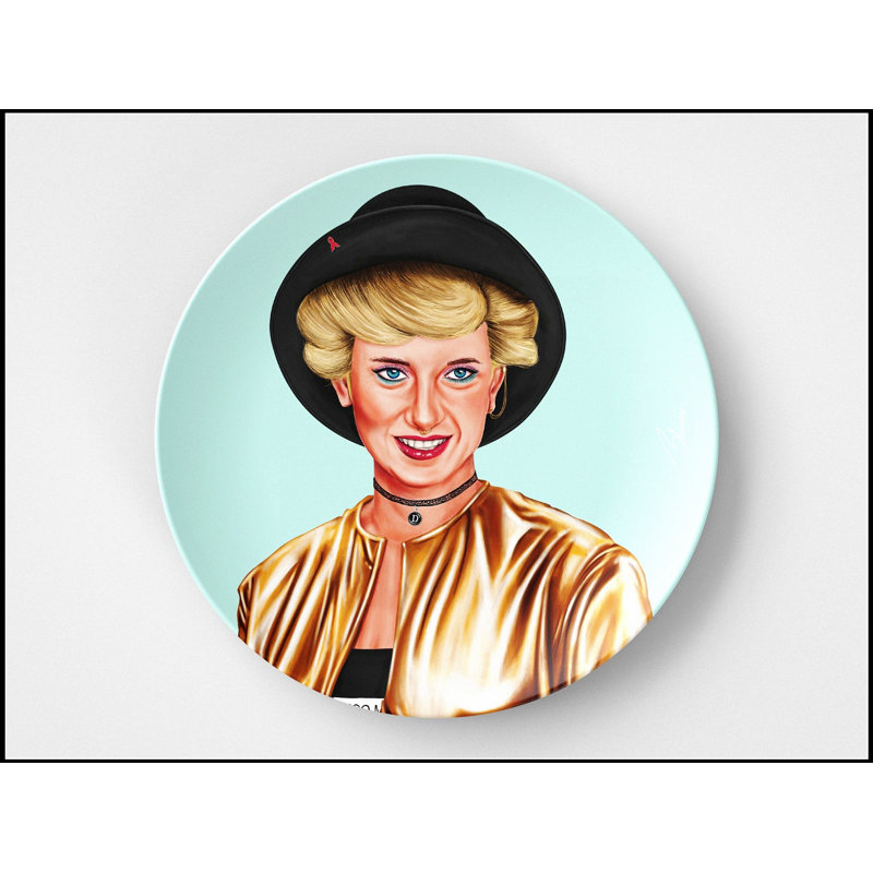 Assiette ronde princesse Diana 10 po, idée cadeau royale, durable et sécuritaire pour un usage quotidien