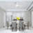 52 Inch Modern Led Ceiling Fan With 3 Color Dimmable 5 ABS Blades Remote Control Reversible DC Motor White For Bedroom-351082554