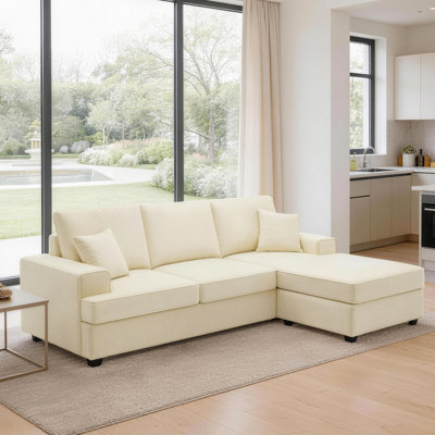 Canapé modulaire réversible l 100 po Alden avec coussins rembourrés de duvet