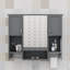 Armoire de salle de bain murale moderne 35 po x 28 po avec miroir, unité de rangement compacte avec une barre à serviettes intégrée, armoire à pharmacie minimaliste-1821143365