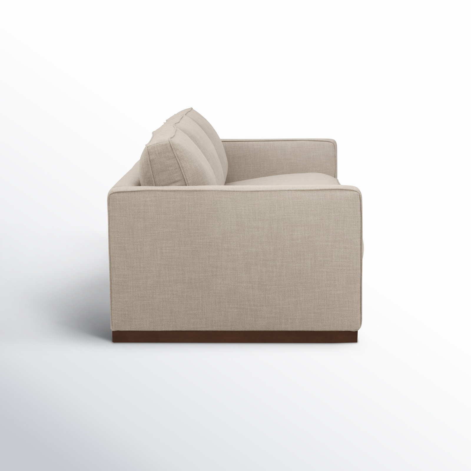 Bobbi 87" Linen Sofa, Effie Flax Performance Linen, Walnut