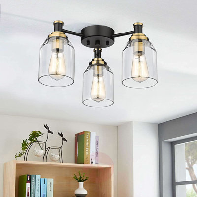 Abriam Glass Semi Flush Mount