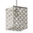 Eashar 1-Light Indoor Elegant Brushed Nickel Square Downrod Mini Pendant with Sparkling Bejeweled Glass Jewel Crystals