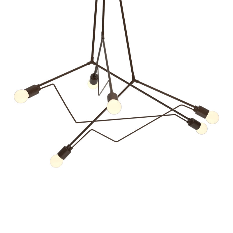 Divergence 6 - Light Outdoor Chandelier, Coastal Bronze, 54.8" - 64.3"