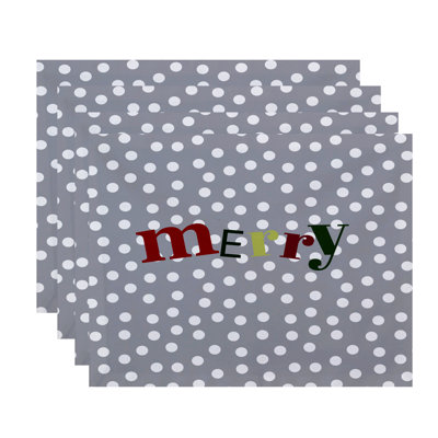 Springville Polyester Polka Dots Rectangle Placemat