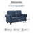Luelle 61" Rolled Arm Loveseat Chenille Modern Sofa-1960941505