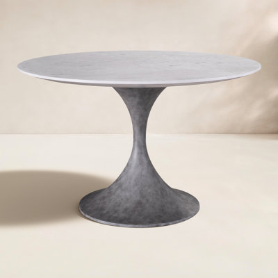 Timberly 48'' Stone Outdoor Dining Table