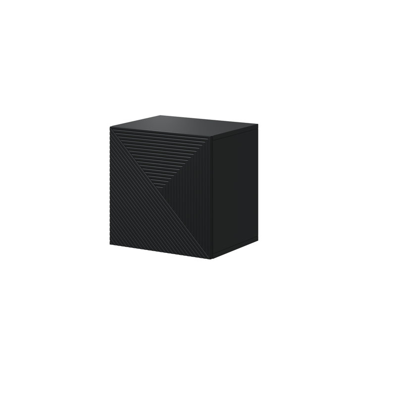 Aagam 40cm W Laminate Bedside Table, Black