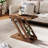 Solid Wood Side Table, Z-Shaped End Table
