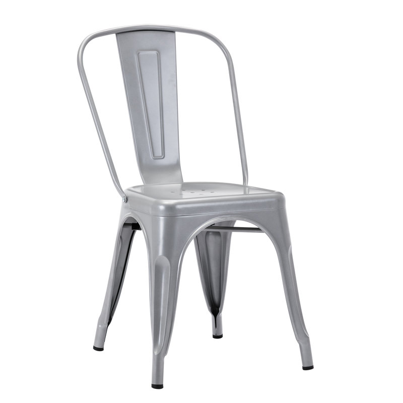 Chaise de patio empilable Wynn, Argent