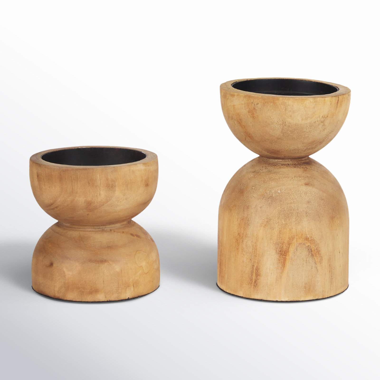 Joss & Main Lubbock 2 Piece Solid Wood Tabletop Pillar Set | Joss & Main