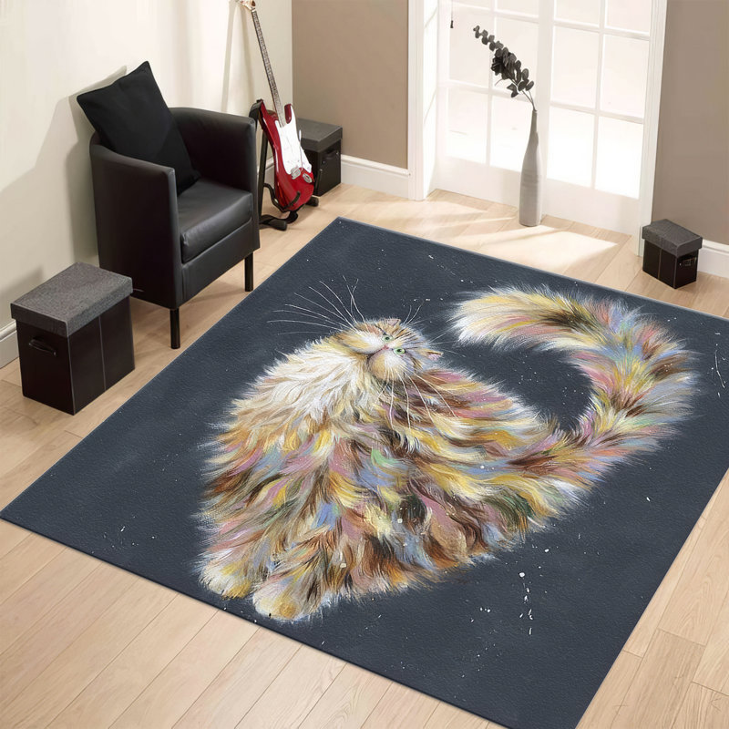 Featuring a Distinct Tribal Pattern this Non-Woven Soft Printed Rug Adds a Touch of Exotic Elegance to Your Living Space