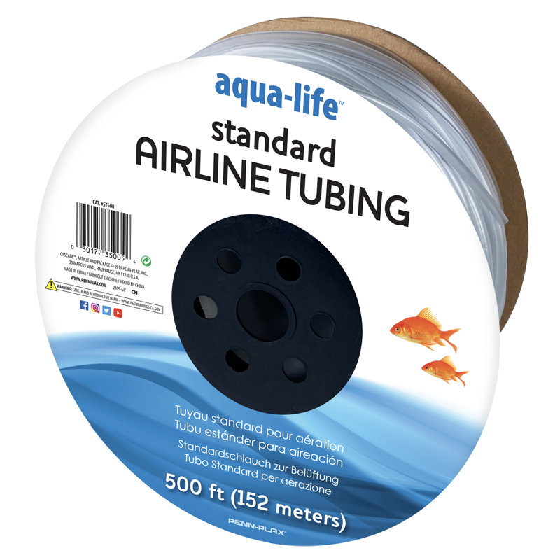 Clear Flexible Plastic Aquarium Airline Tubing - 500 Feet