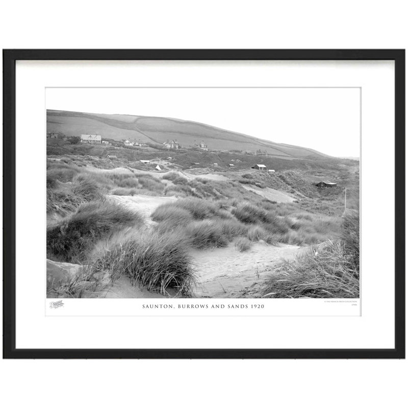 Saunton, Burrows And Sands 1920 by Francis Frith - Single Picture Frame Print, 40cm H x 50cm W x 2.3cm D