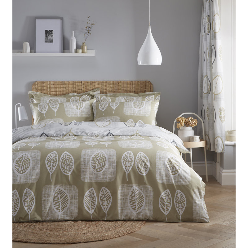 Shartlesville Polyester Floral Duvet Cover with Pillowcases Included, Kingsize - 2 Standard Pillowcases