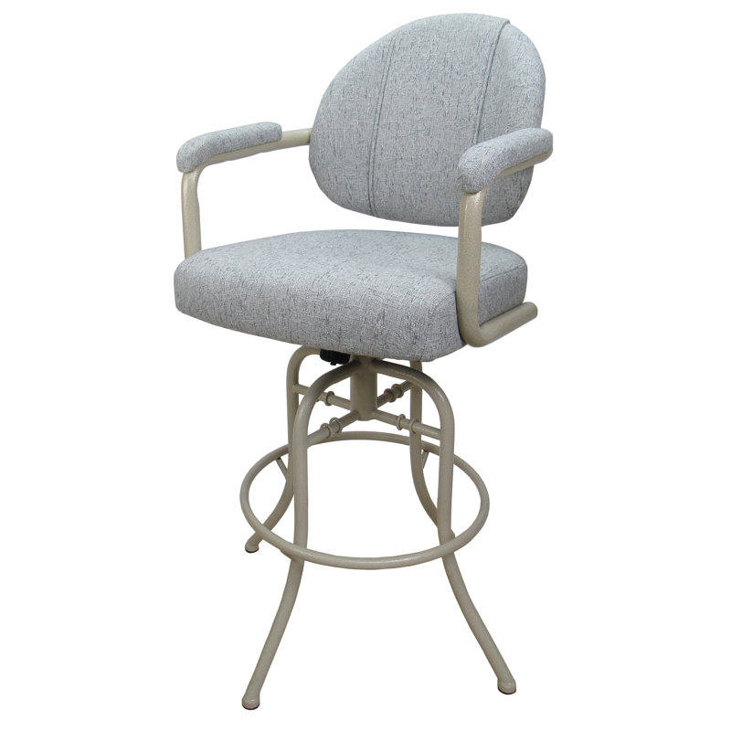 Tabouret de bar pivotant et inclinable en métal 26 po ou 30 po Dahlstrom - M-70, Beige, Gris clair