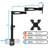3 Way Adjustable Tilting/Swivel/Articulating Arm Desk Mount for 13" - 30" LCD/LED