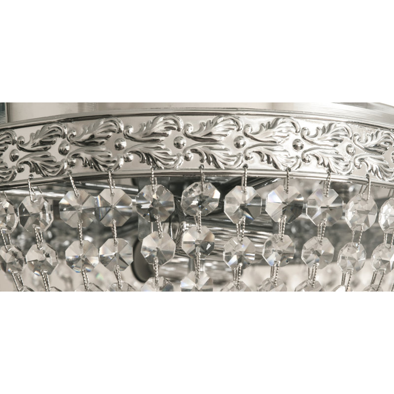 Keera Crystal Flush Mount, Chrome