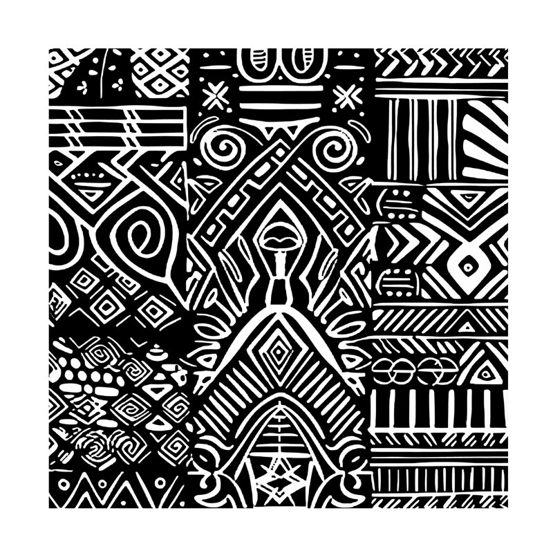 Art sur toile Sasha Yin Yang, H 18 po x l 18 po