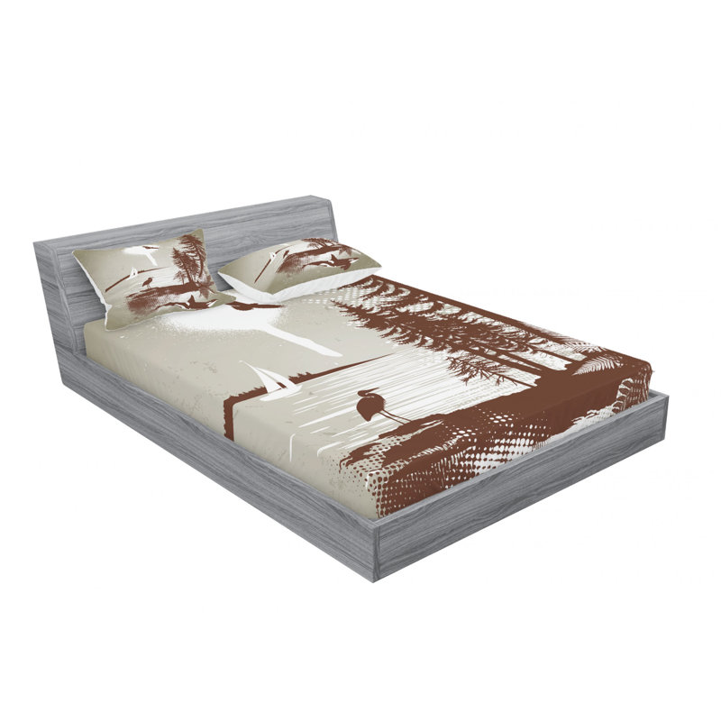 Microfiber Sheet Set, Queen Sheet Set with Fitted Sheet