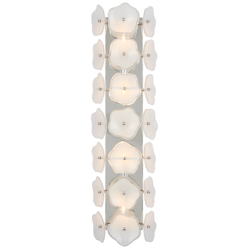 Leighton 4 - Light Flush Mounted Sconce, Cream Tinted, Polished Nickel