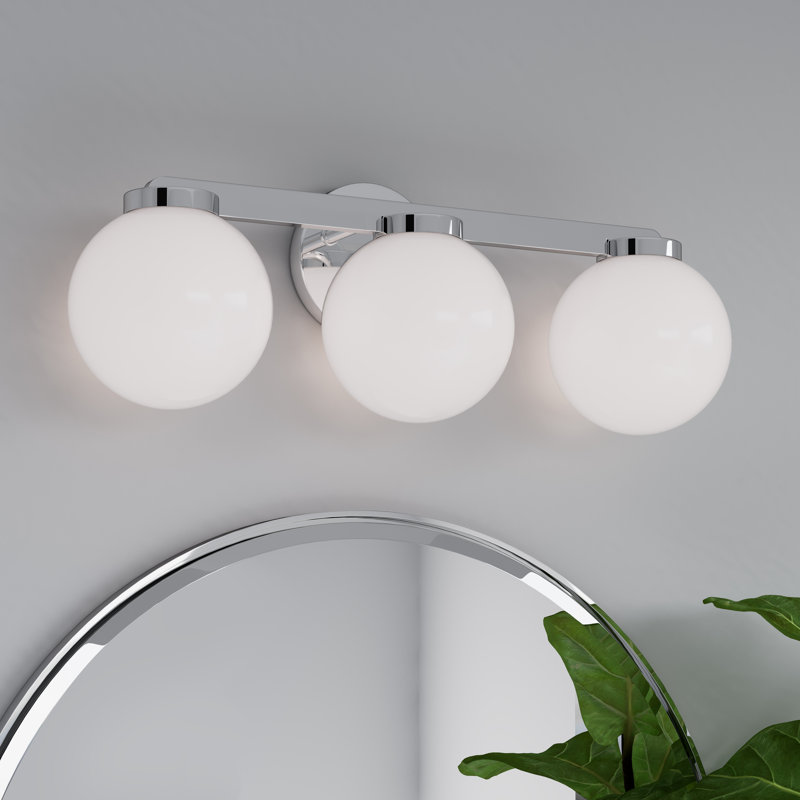 Meuble-lavabo 4 lumières 30,25 po Ardeva, Chrome chrome, Quatre lumières, H 8 po x l 30,25 po x P 7 po
