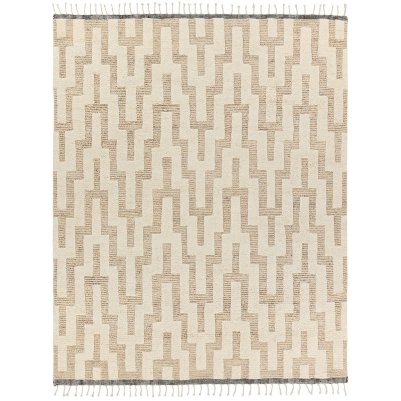 Tapis crème et brun clair Kern Emre, Rectangle 9 pi x 12 pi