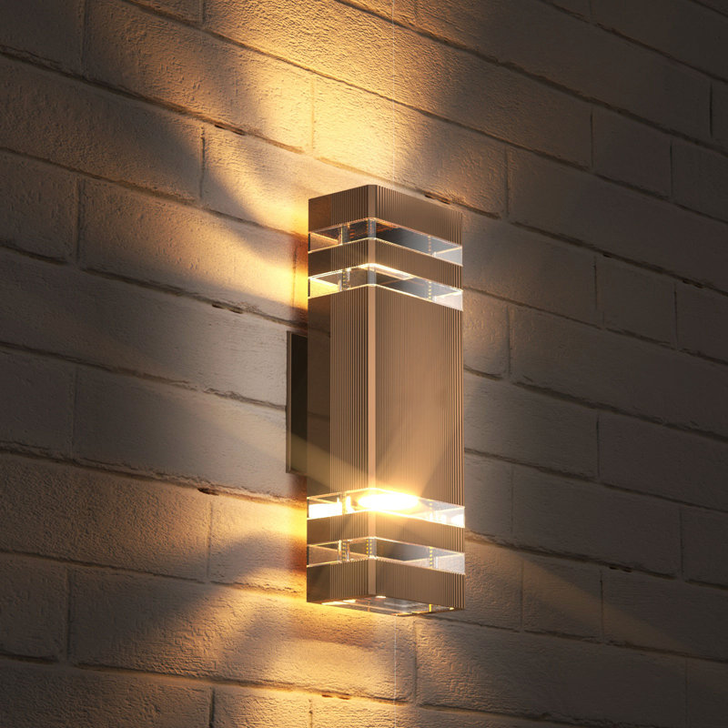 Modern Black Outdoor Lighting Fixture, Ip44 Aluminum Waterproof Porch Light, Square Top And Bottom Outdoor Wall Light, Outdoor Lighting Fixture, Suitable For Home Porch, Garden, Terrace, Courtyard (Bulb Not Included)
