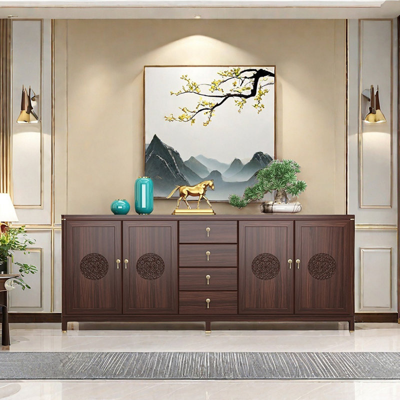 Buffet en bois massif de style chinois