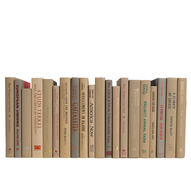 Livres décoratifs - Livres en bois flotté - Livres brun clair au pied