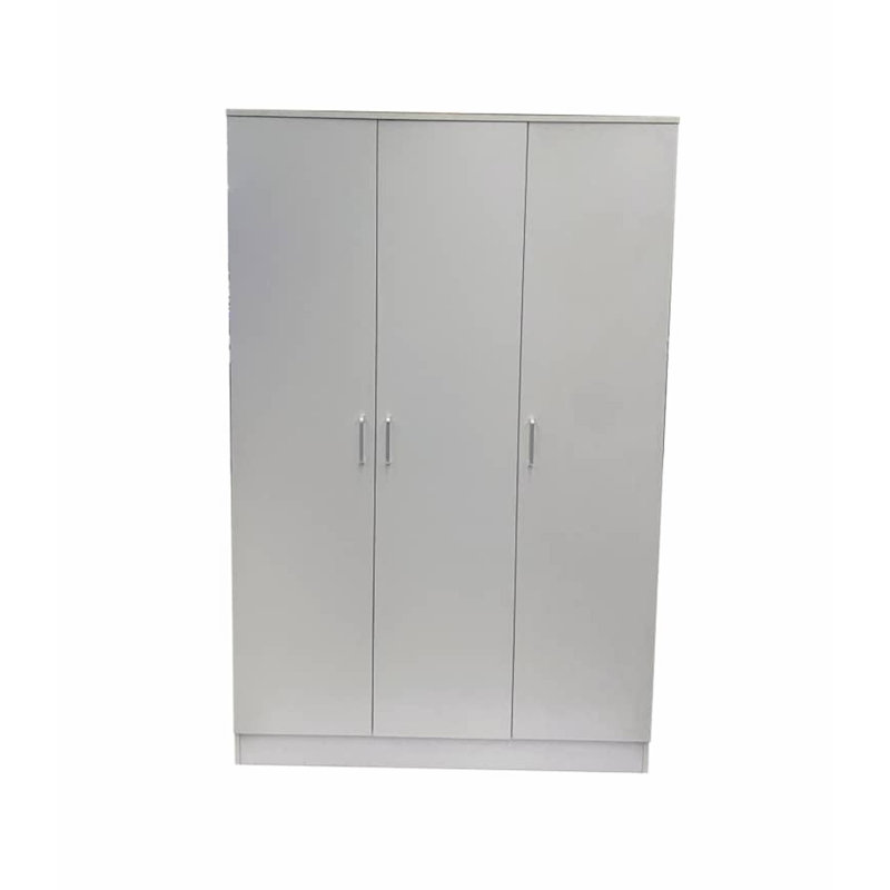 Laaiqah 3 Door Manufactured Wood Wardrobe, White