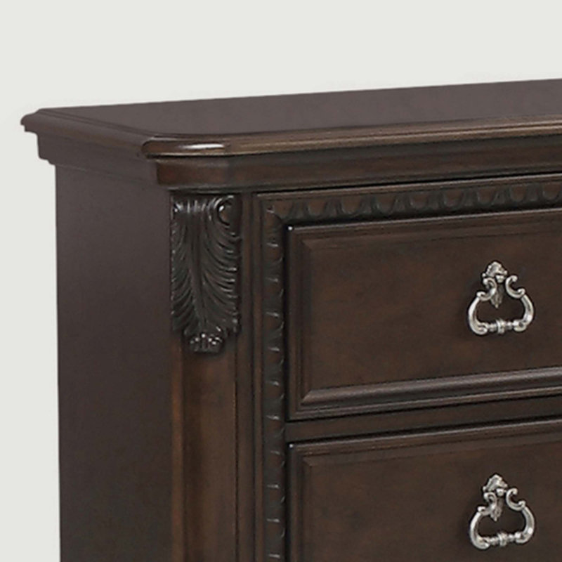 Grothe 18'' W Solid Wood+Mdf Nightstand