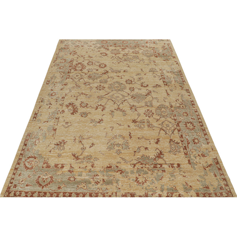 Handmade Silk and Wool Area Rug