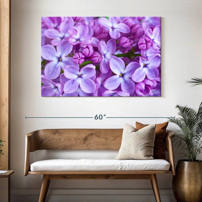 Harnek Blossoming Lilac Flowers, 32" H x 48" W