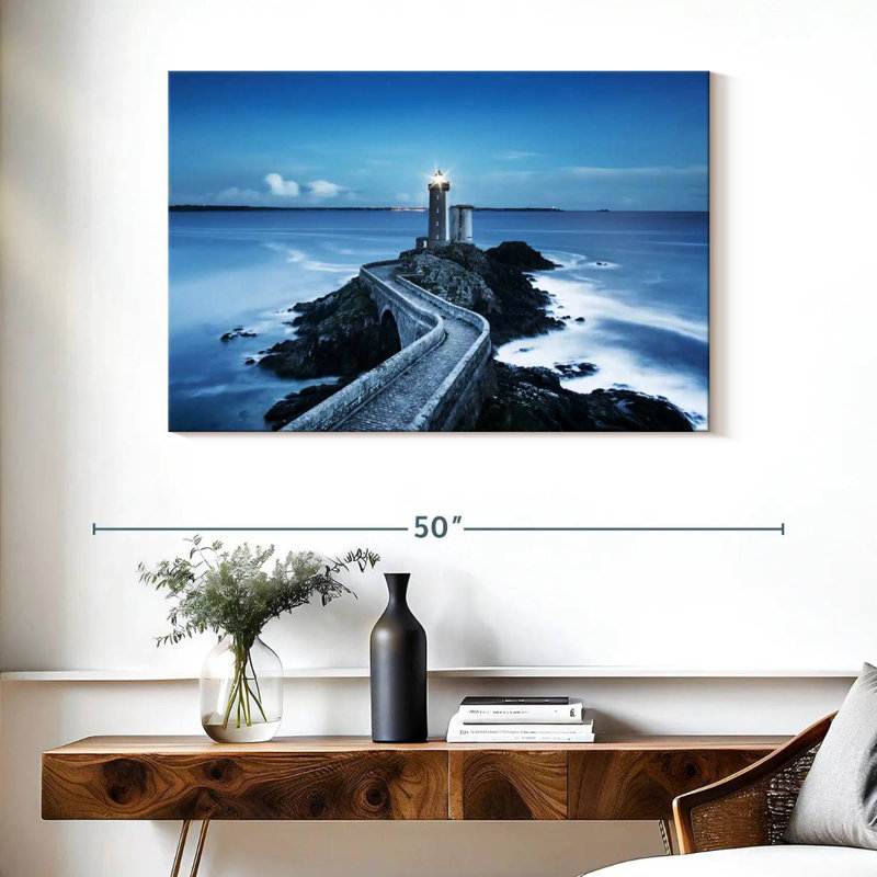 Phare d'Aletra brise de l'océan, H 26 po x l 39 po