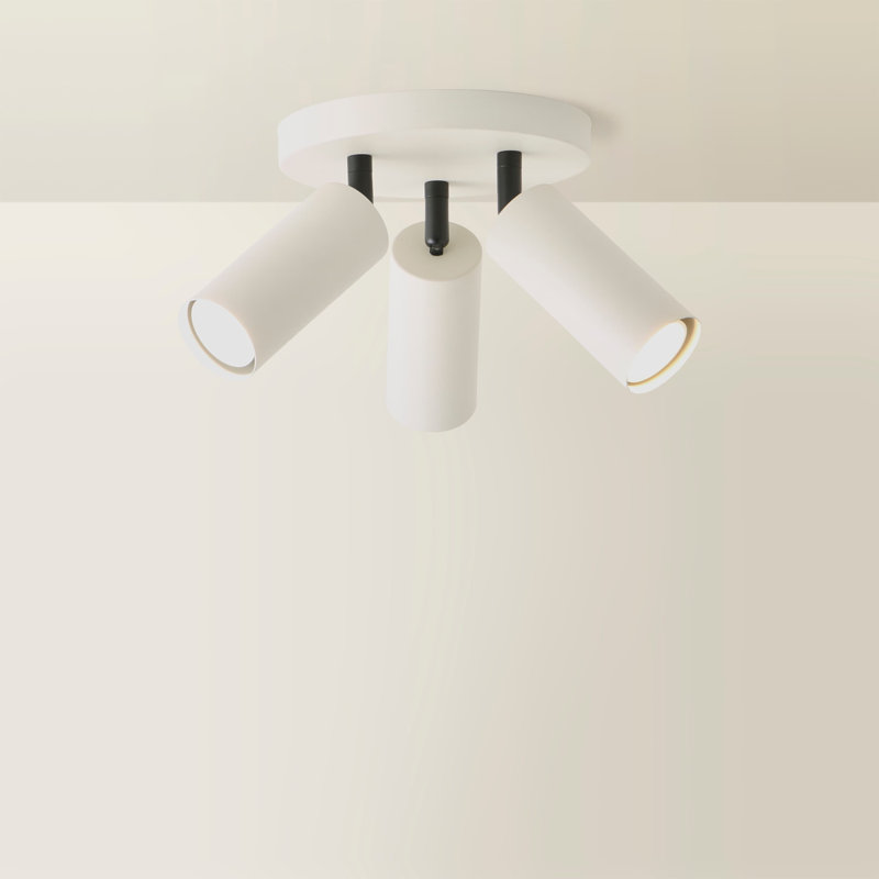 Taylor  Tube Single Adjustable Ceiling Spotlight, 3, Beige