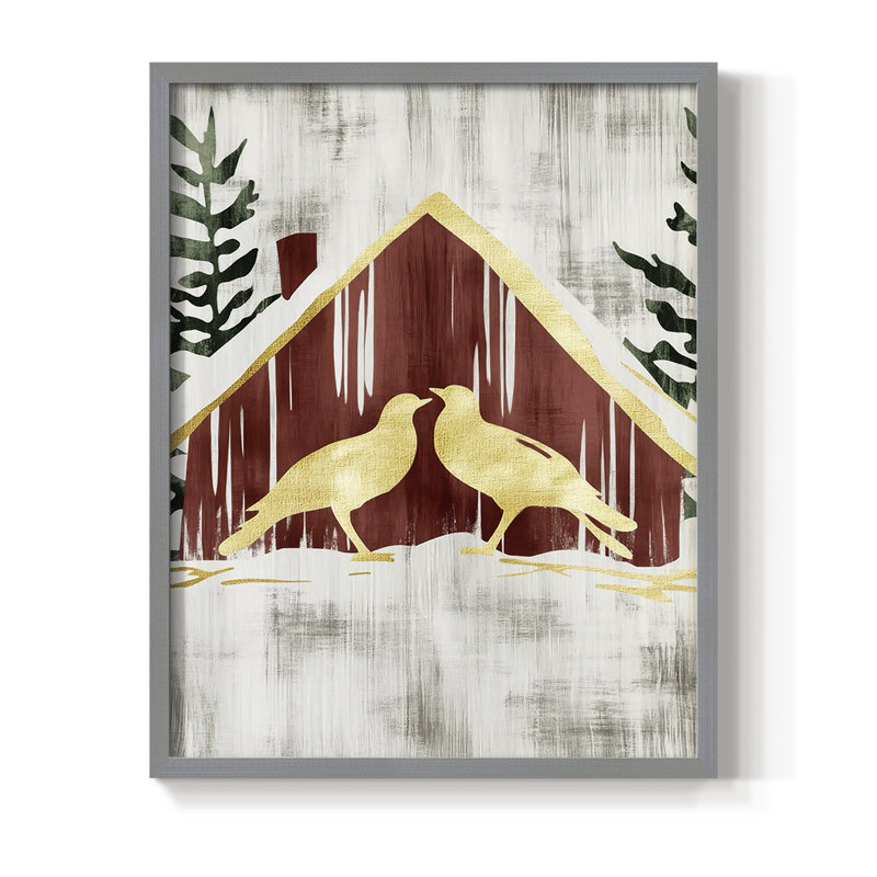 Reproduction encadrée - bois massif, H 15 po x l 12 po, Gris