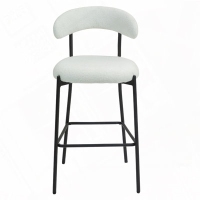 Tabourets de bar en tissu Teddy