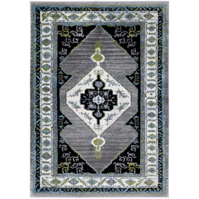 Tapis gris / vert Evanoff 260