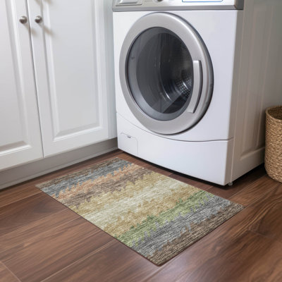 Neysa Washable Striped Indoor Rug