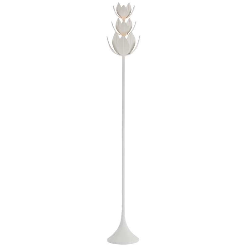 Alberto LED Torchiere Floor Lamp, Plaster White