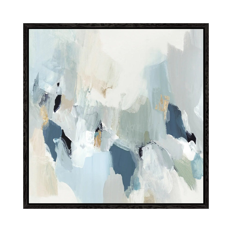 Little Talks II by Isabelle Z - Painting on Canvas, 45.72 cm H x 45.72 cm W, Black Framed
