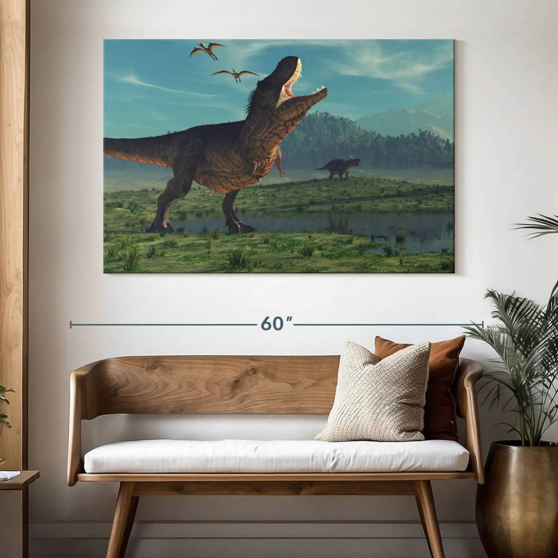Brampt Jurassic Era Dinosaurs, 34" H x 51" W
