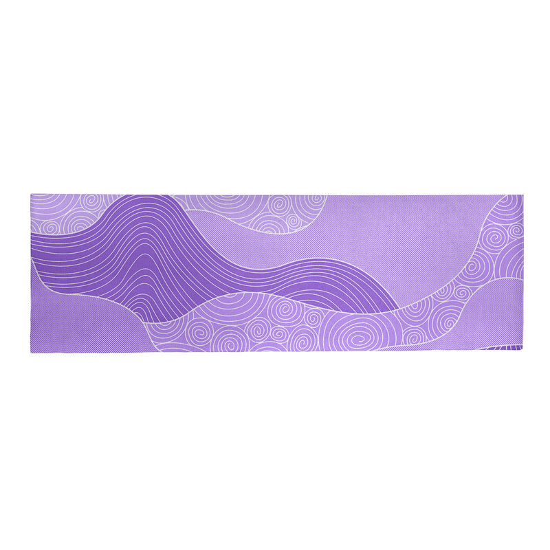 Tapis mauve à la main vagues, Tapis de couloir 2 pi 6 po x 8 pi