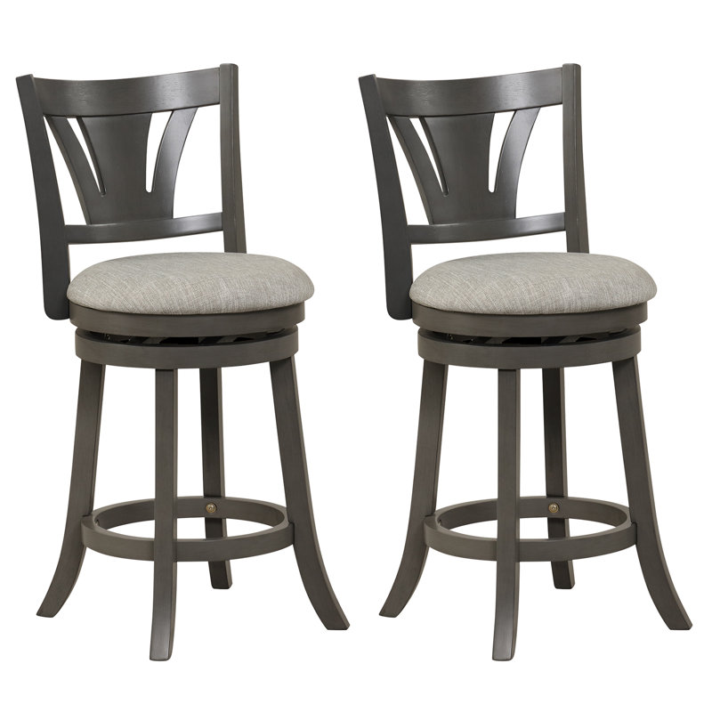 Tabouret de comptoir court pivotant 26,5 po Arshon, 2